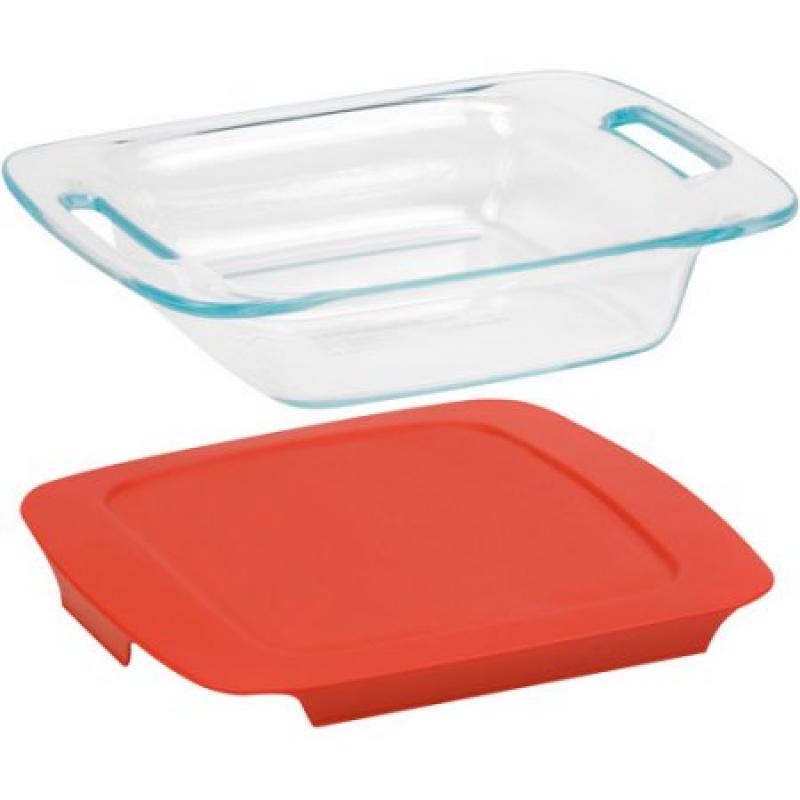 Pyrex Easy Grab 8" Square Baking Dish with Cover, Glass