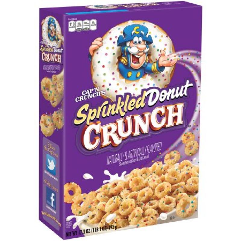 Cap&#039;n Crunch&#039;s Sprinkled Donut Crunch Cereal, 17.3 oz