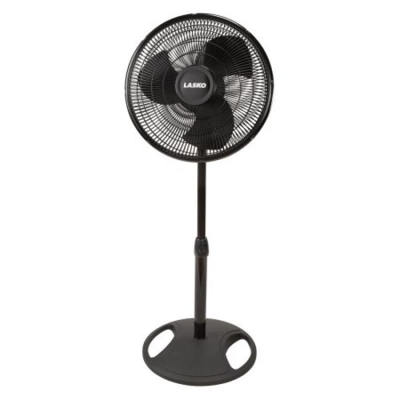 Lasko Products 16" Oscillating Stand Fan, Black 2521