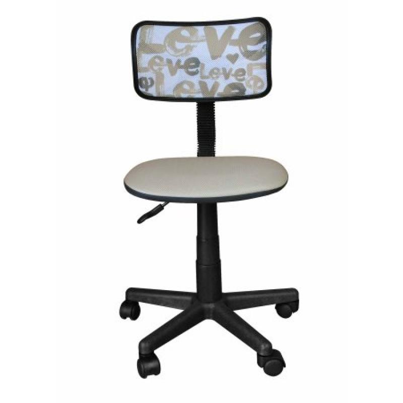 URBAN SHOP TYPOGRAPHY SWIVEL MESH OFFICE CHAIR, MULTIPLE COLORS