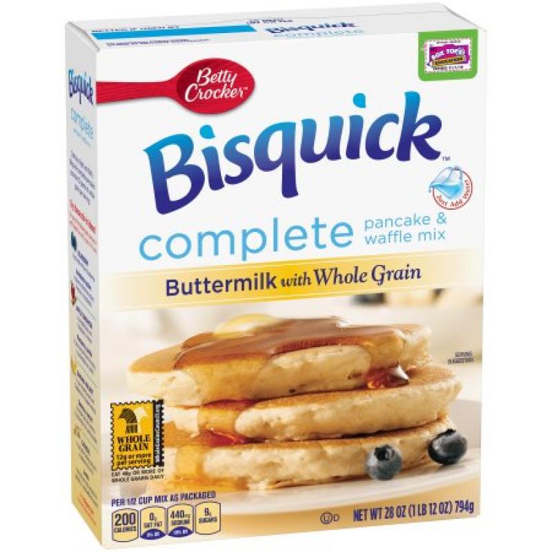 Betty Crocker® Bisquick® Pancake & Waffle Mix Complete Simply Buttermilk with Whole Grain 28.0 oz Box