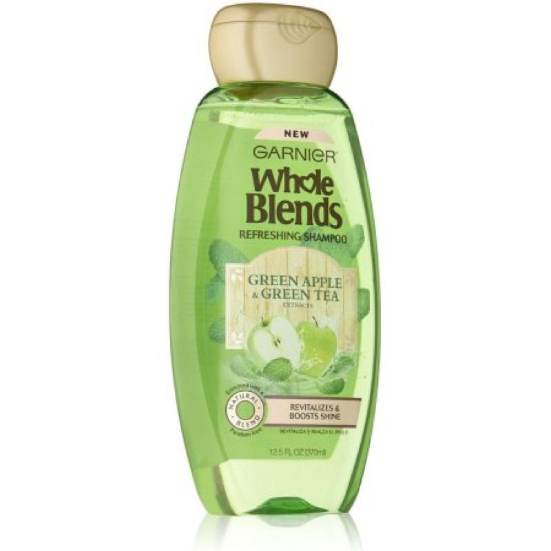Garnier Whole Blends Refreshing Shampoo, Green Apple & Green Tea Extracts 12.50 oz (Pack of 2)