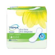 TENA Incontinence Ultra Thin Pads for Women, Light, Regular, 30 Count
