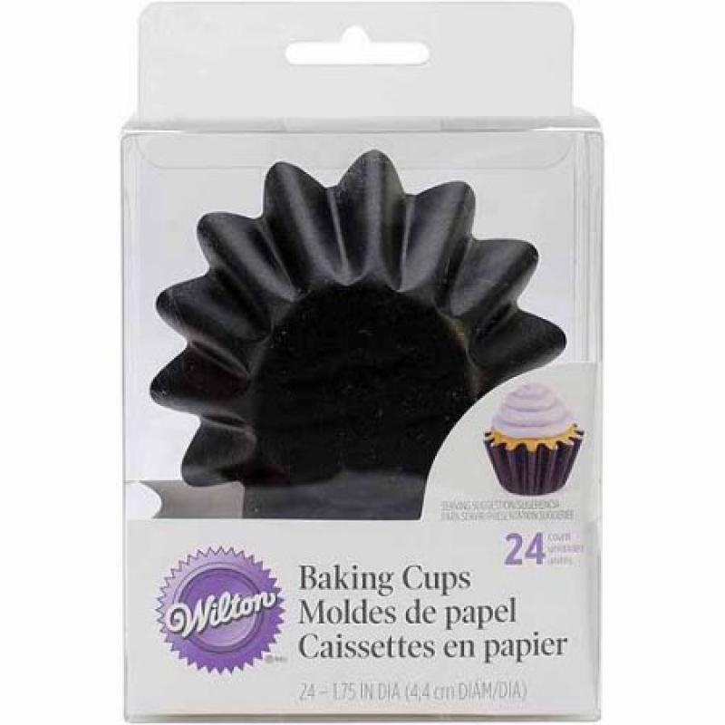 Wilton Wave Standard Baking Cup Liner, Black 24 ct. 415-0672