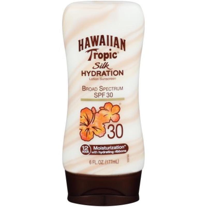 Hawaiian Tropic Silk Hydration Lotion Sunscreen Broad Spectrum SPF 30 - 6 Ounces