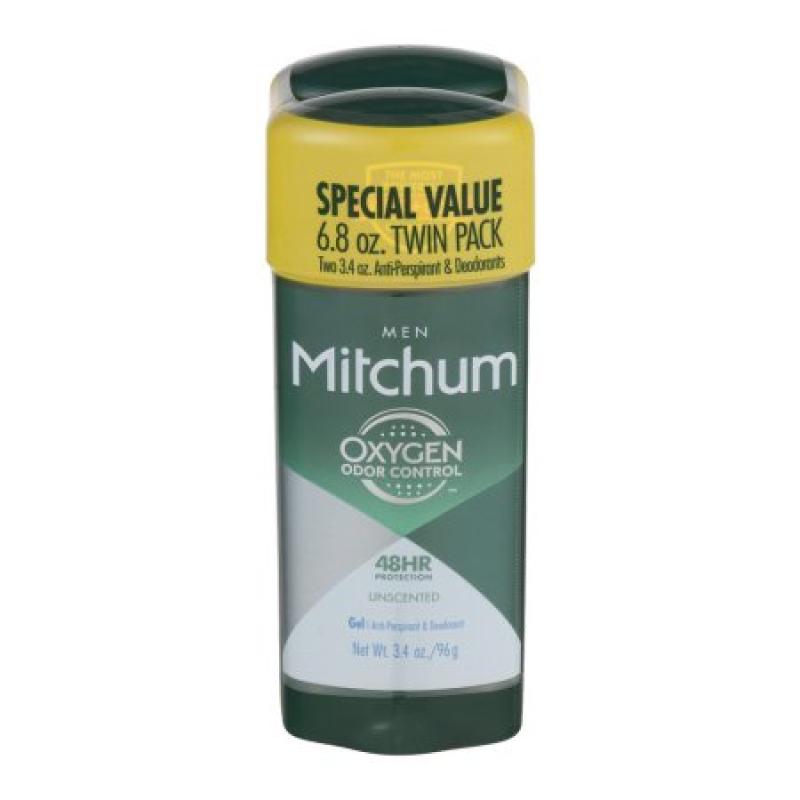 Mitchum Men Gel Anti-Perspirant & Deodorant Unscented Twin Pack - 2 CT