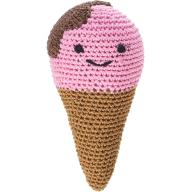 Knit Knacks Scoop The Ice Cream Cone Organic Cotton Small Dog Toy