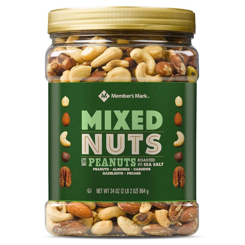 Member&#039;s Mark Roasted and Salted Mixed Nuts with Peanuts (34 oz.)