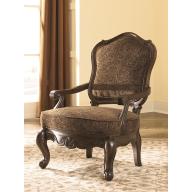 Ashley North Shore Showood Accent Chair in Dark Brown