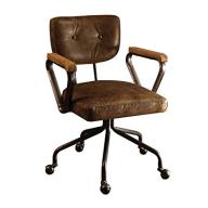 Acme Furniture Acme 92410 Hallie Top Grain Leather Office Chair in Vintage Whiskey