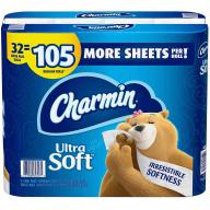 Charmin Ultra Soft Toilet Paper Super Plus Rolls (218 sheets/roll, 32 rolls)