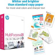 HP Multipurpose Copy Paper, 96 Bright, 8.5x11”, 8   Reams
