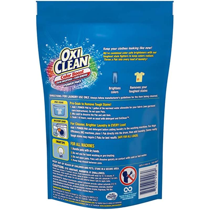 OxiClean 2-In-1 Color Brightener + Stain Remover Power Paks - 26ct
