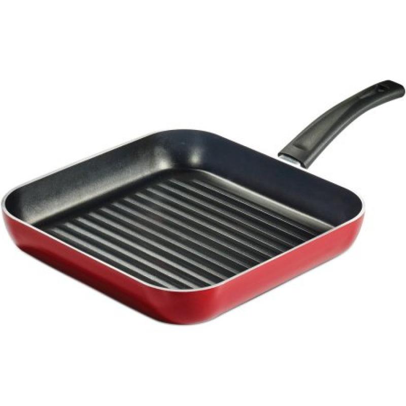 Tramontina Everyday 11" Nonstick Square Grill Pan, Red