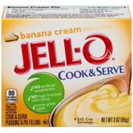 Jell-O Pudding & Pie Filling Cook & Serve Banana Cream, 3 Oz