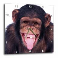 3dRose Laughing Monkey, Wall Clock, 13 by 13-inch