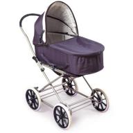 Badger Basket English Style 3-in-1 Doll Pram, Carrier and Stroller, Navy, Fits Most 18" Dolls & My Life As