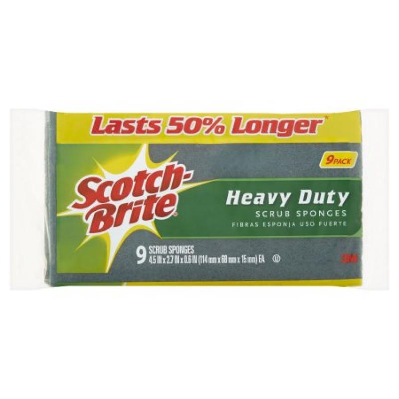 Scotch-Brite Heavy Duty Scrub Sponges, 9pk