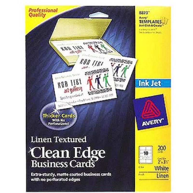 Avery 8873 Clean Edge Inkjet Business Card