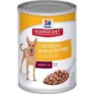 Hill&#039;s Science Diet Adult Chicken & Barley Entrée Canned Dog Food, 13 oz, 12-pack