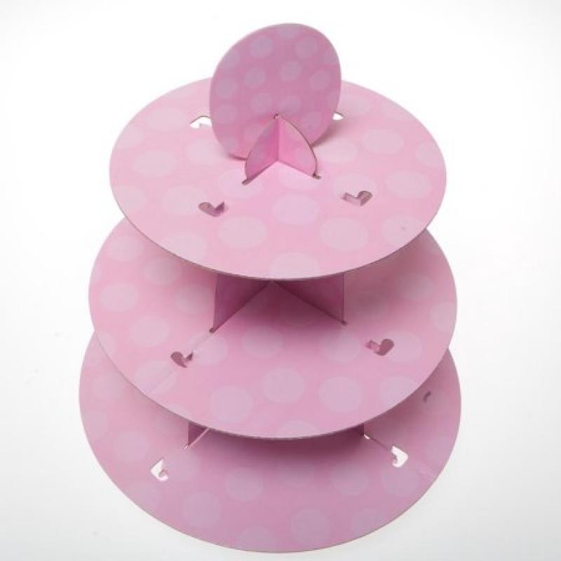 13.5" x 11" Pink Cupcake Stand