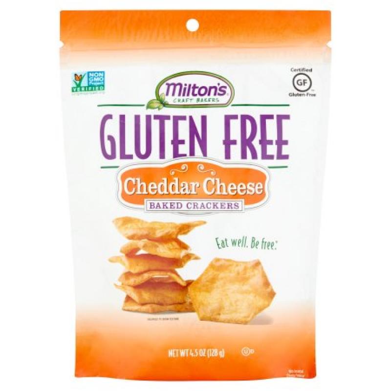 Milton&#039;s Craft Bakers Gluten Free Baked Crackers Cheddar Cheese, 4.5 OZ