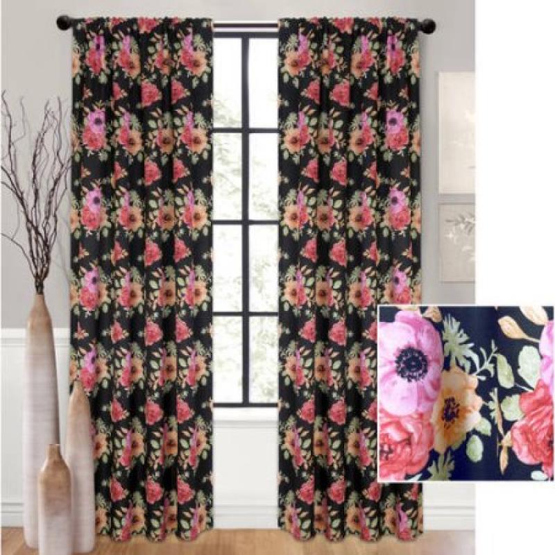 Better Homes and Gardens Floral Blooms Curtain Panel