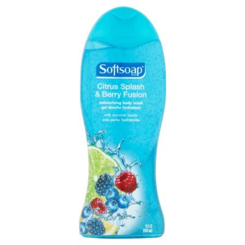 Softsoap Citrus Splash & Berry Fusion Moisturizing Body Wash, 18 fl oz