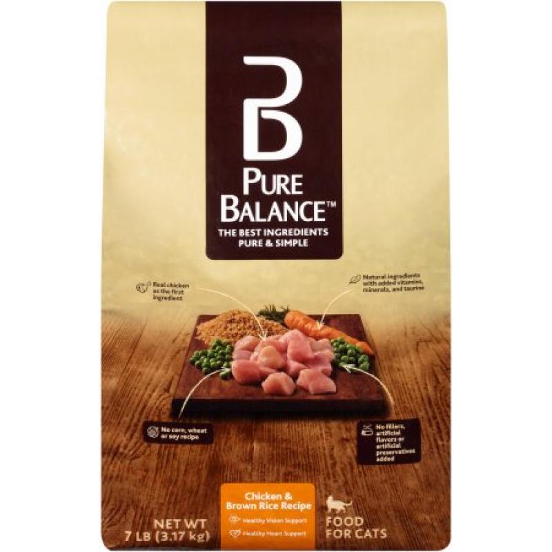 Pure Balance Chicken & Brown Rice Recipe Cat Food, 7 lbs