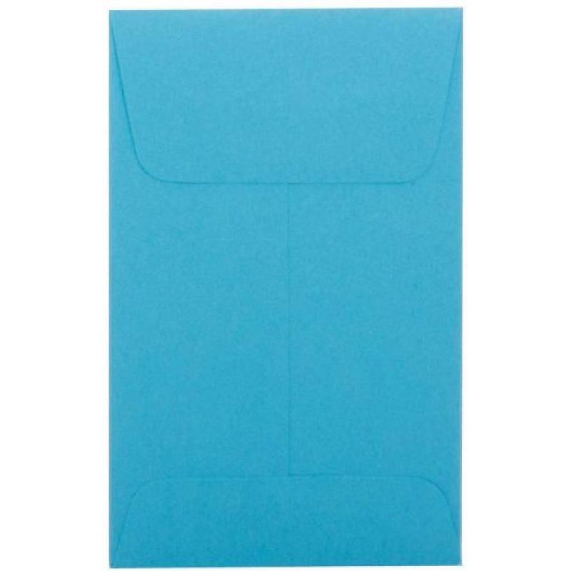 JAM Paper 2.25" x 3.5" #1 Coin Envelopes, Lunar Blue, 25-Pack