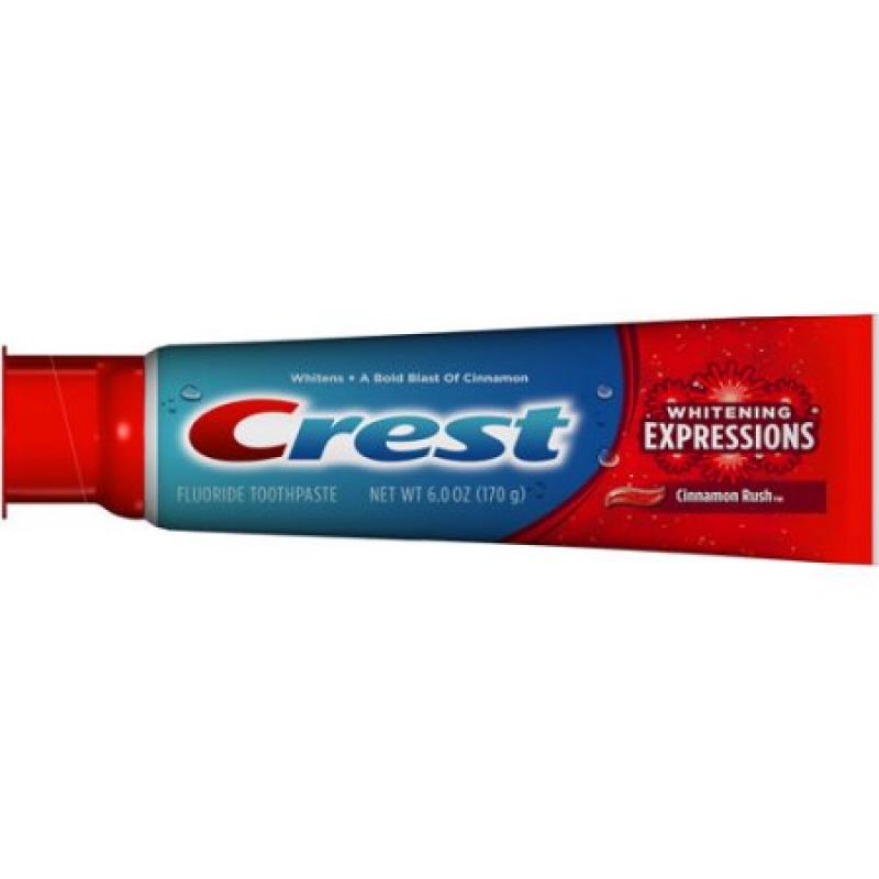 Crest Complete Multi-Benefit Whitening Expressions Cinnamon Rush Flavor Toothpaste, 6 oz