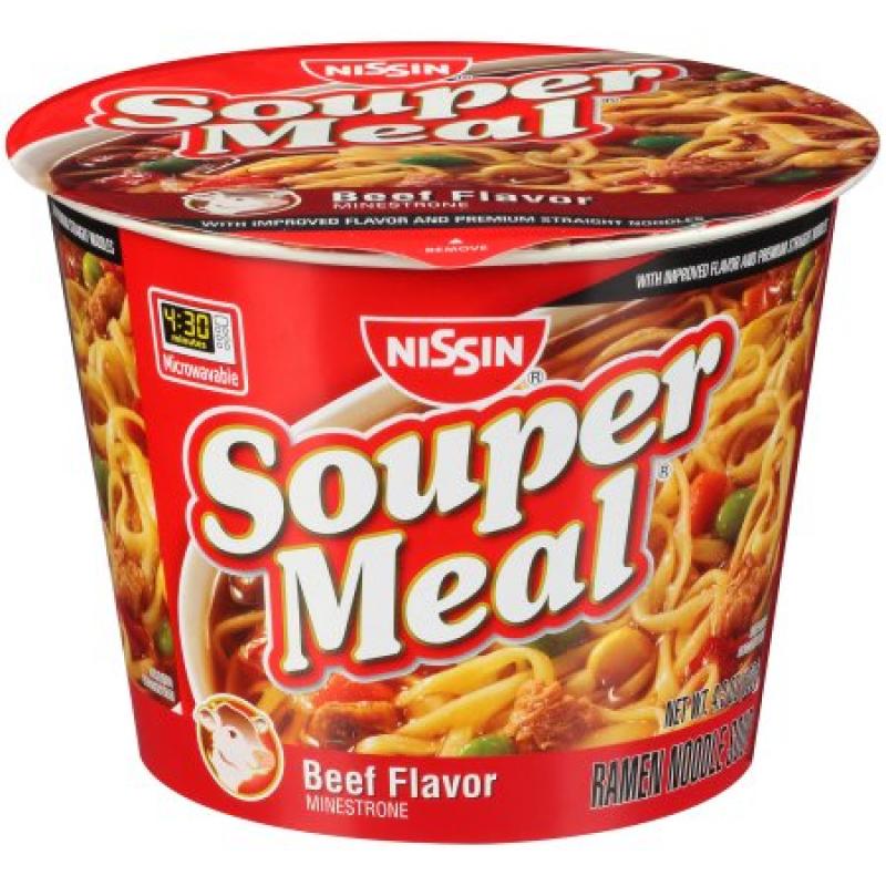 Nissin® Souper Meal® Beef Flavored Minestrone Ramen Noodle Soup 4.3 oz. Bowl
