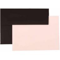 JAM Paper Recycled Personal Stationery Sets with Matching A6 Envelopes, Black Linen, 25-Pack
