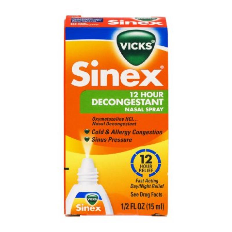 Vicks Sinex 12 Hour Decongestant Nasal Spray, 0.5 FL OZ