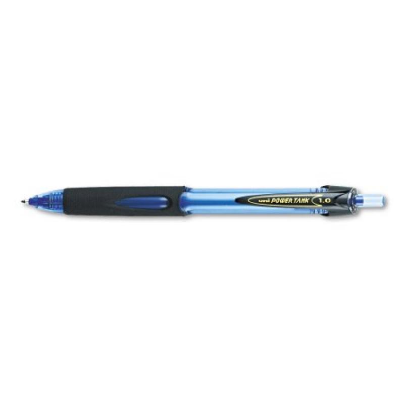Uni-Ball Power Tank RT Ballpoint Retractable Pens, Blue, 12-Pack