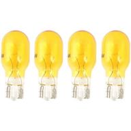 Moonrays 11694 4-Watt Wedge Base Replacement Light Bulb, 4pk, Amber Yellow