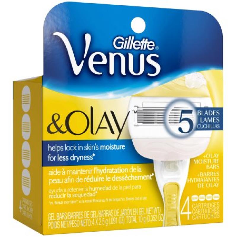 Gillette Venus & Olay Razor Blade Refills, 4 ct