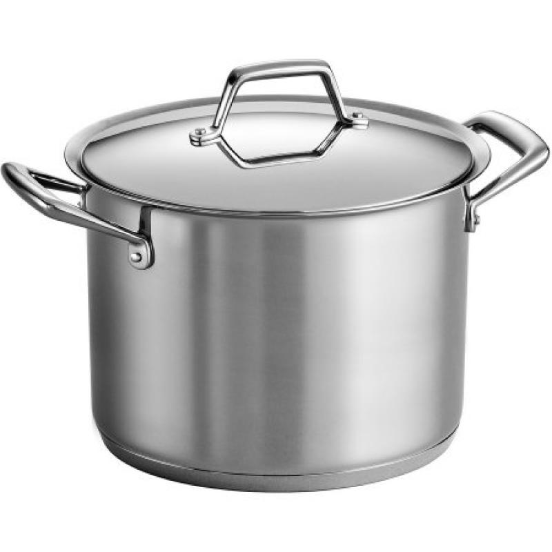 Tramontina Gourmet Prima 8-Quart Covered Stock Pot with Tri-Ply Base