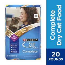 Purina Cat Chow Complete High Protein Cat Food, Chicken Recipe - 20 lb. Bag