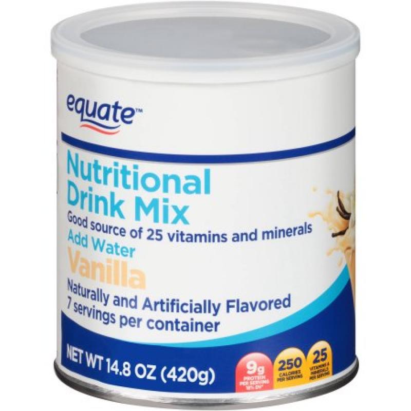 Equate Vanilla Nutritional Drink Mix, 14.8 oz
