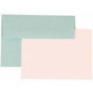 JAM Paper Personal Stationery Sets with Matching 4bar/A1 Envelopes, Aqua, 25-Pack