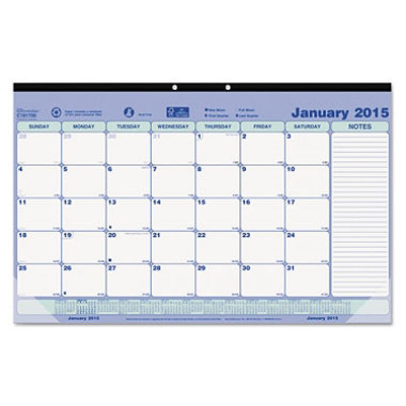 Brownline - Monthly Desk Pad Calendar, 17-3/4 x 10-7/8 - 2016