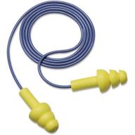 3M E-A-R UltraFit Reusable Corded Premolded Earplugs, Yellow, 100 pr