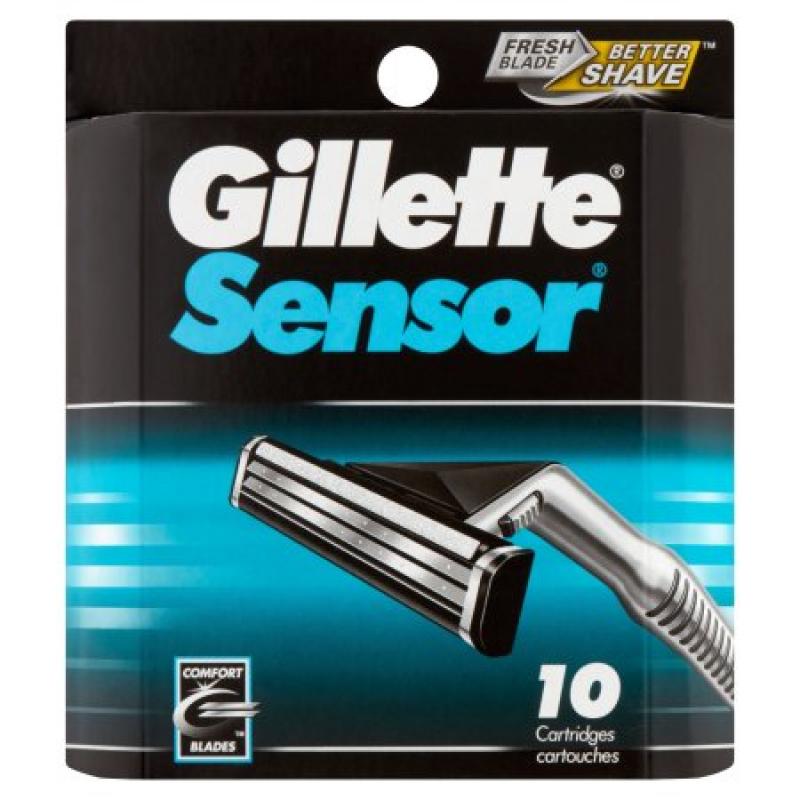 Gillette Sensor Men&#039;s Razor Blade Refills, 10 count