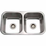 Houzer ED-3108-1 Elite Series Undermount Stainless Steel Double Bowl Kitchen Sink