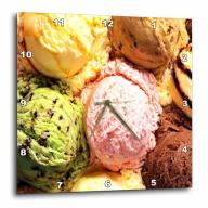3dRose Yummy Ice Cream, Wall Clock, 13 by 13-inch