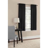 Mainstays Blackout Solid Woven Window Curtains, Set of 2