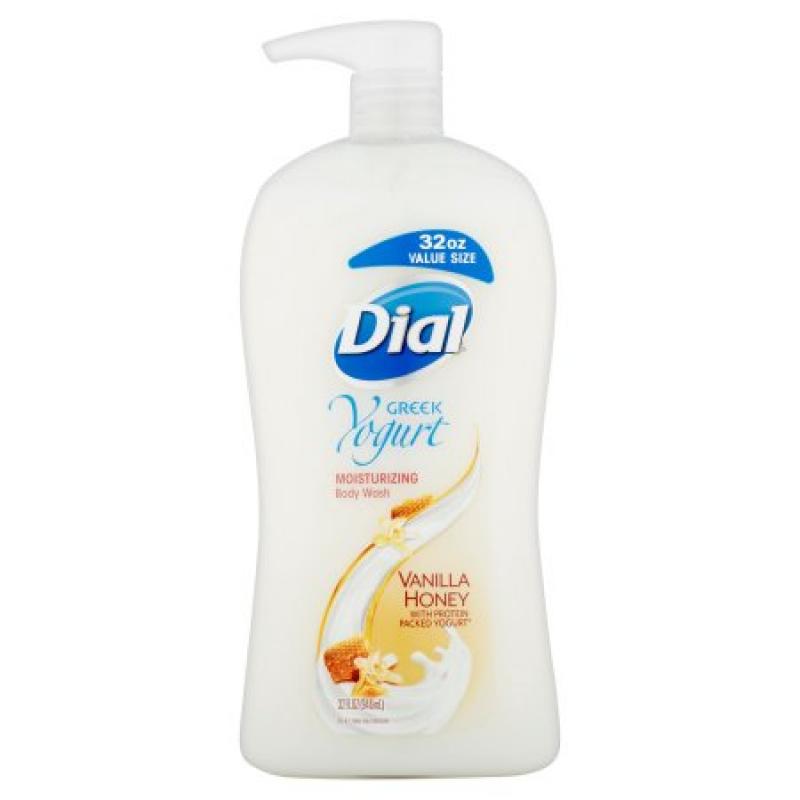 Dial Greek Yogurt Vanilla Honey Moisturizing Body Wash, 32 fl oz
