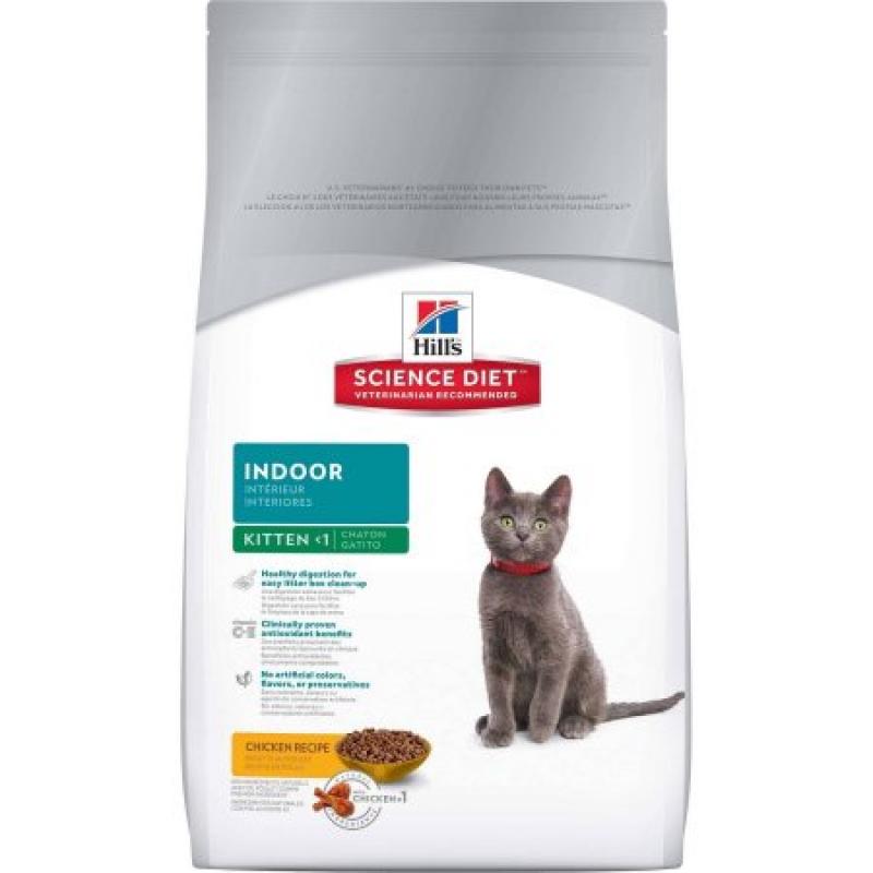 Hill&#039;s Science Diet Kitten Indoor Chicken Recipe Dry Cat Food, 7 lb bag