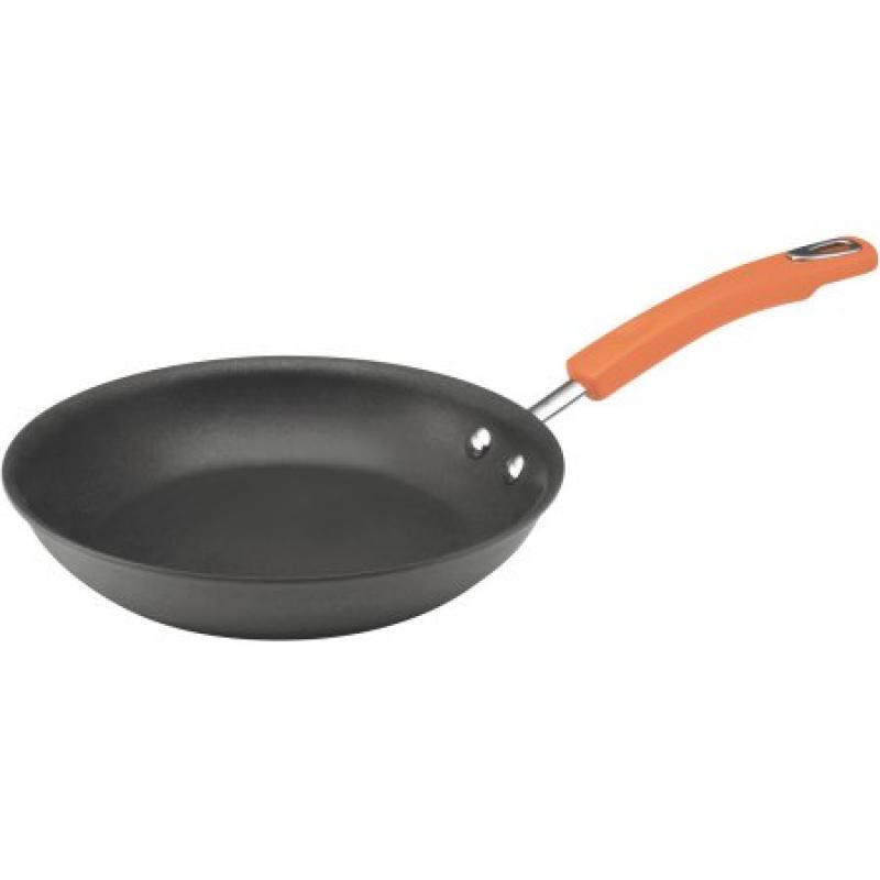 Rachael Ray Hard-Anodized Cookware 10" Skillet with Orange Handle